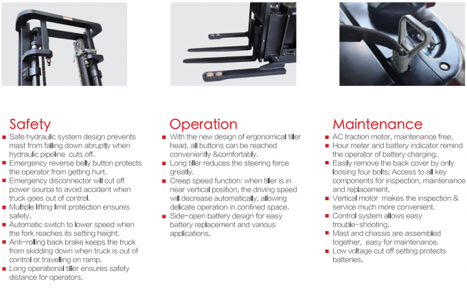 Stacker elettrico per pallet ad alta efficienza 1.5 t 6