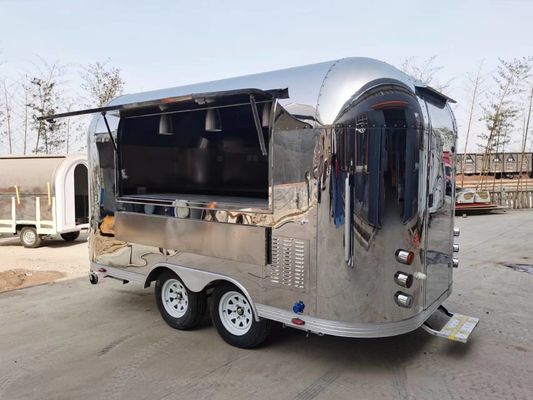 Food Trailer Carro di fast food in acciaio inossidabile disponibile in vendita