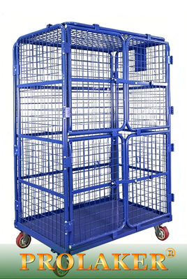 Cage a rotoli a forma di L pieghevole per magazzini 500 kg Cage di riciclaggio di materiali di risparmio di carico