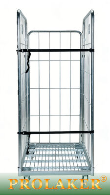 Pratico magazzino specifico a tre lati gabbia a rotoli fascia elastica fissata