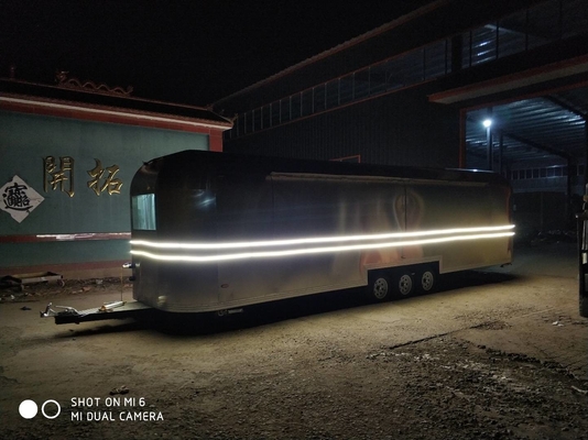 Mobile Fast Bar in acciaio inossidabile Ice Cream Cart Truck Hot Dog Airstream Food Trailer