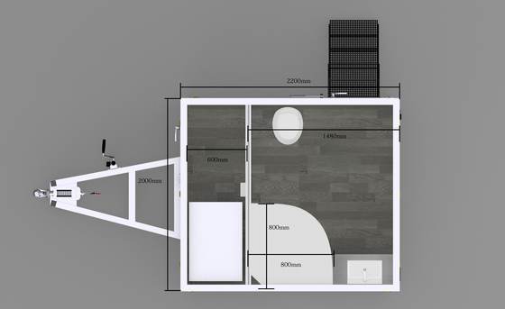 Prezzi accessibili Funzionale e personalizzabile Mobile Single Shower Trailer Outdoor Luxury Bathroom Toilet