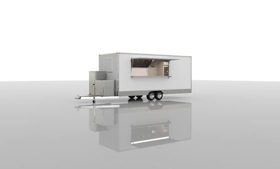 2024 Food Truck Trailer Outdoor Mobile Food Trailer Caffè Gelato Hot Dog Pizza Snack