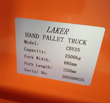 Manovrabilità fluida Transpallet manuale da 2500 kg con ruote in nylon