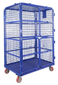 Cage a rotoli a forma di L pieghevole per magazzini 500 kg Cage di riciclaggio di materiali di risparmio di carico