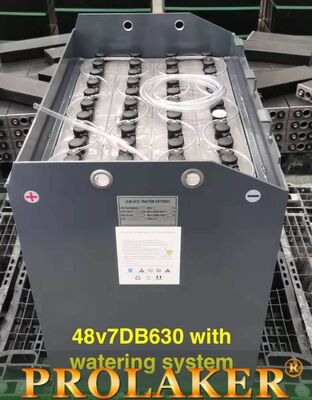 Batteria acida al piombo su misura della trazione di 630AH 48v per il carrello elevatore di MHE 1500 cicli di volte