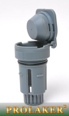 Collegamento di ventilazione della batteria del carrello elevatore - Collegamento grigio PP da 75 mm per una ventilazione della batteria sicura ed efficiente.