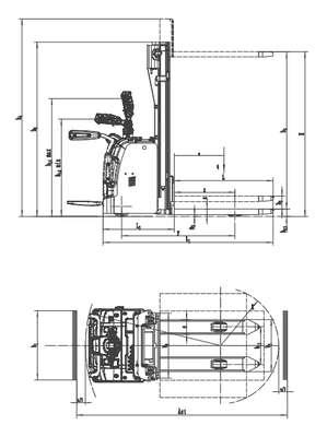 EP RSL16 PRO 1600kg Foldable Lithium Stacker for Narrow Warehouse Aisles