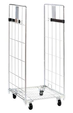 Carrello industriale rinforzato CH05057 in acciaio Q235 a 2 lati con gabbia a rulli per magazzino