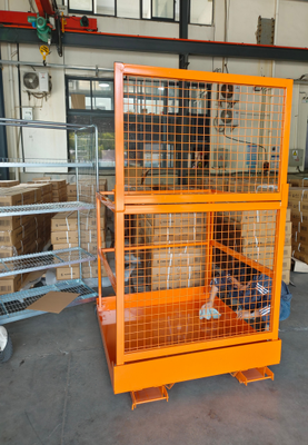 Cage di lavoro di manutenzione resistente alle deformazioni per carrelli elevatori a forchetta