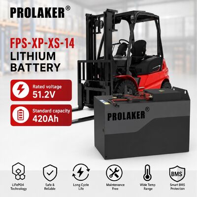 PROLAKER 51.2V 420Ah Batteria per carrelli elevatori LiFePO4 con servizio cloud e protezione antipolvere e impermeabile IP65 per uso industriale