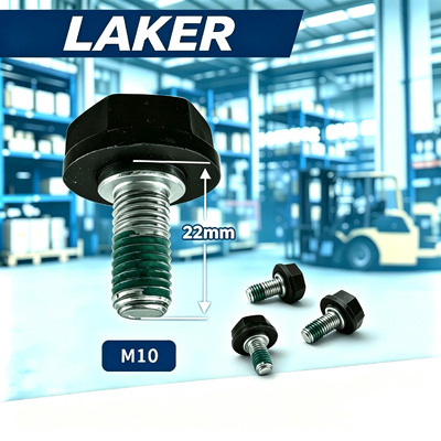 Factory Outlet LAKER M10*22 Plastic Insulated Hex Fastener, OEM ODM Custom High Strength Galvanized Anti-Vibration Self-Locking Screw, Spot Supply Nylon Patch Anti-Corrosion Insulated Fitting