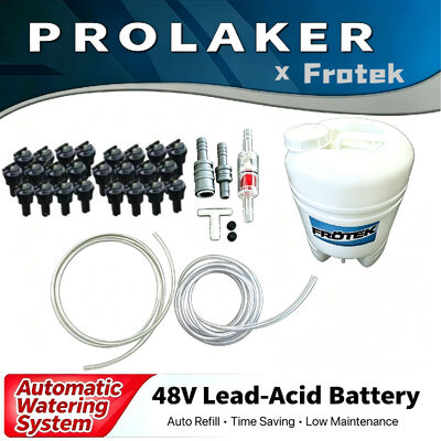 Kit di sistema di irrigazione automatica del marchio Frotek di alta qualità più venduto, valvola di arresto automatico resistente agli acidi per la manutenzione di batterie al piombo industriali per carrelli elevatori