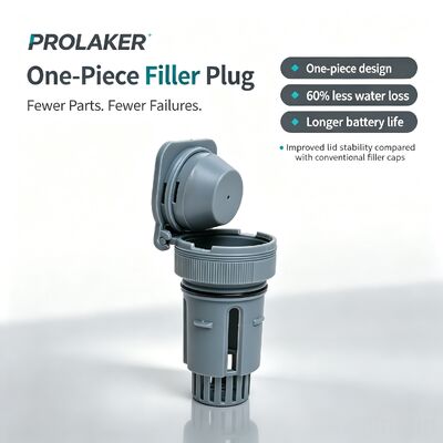 LAKER LK-CAP-4 Fabbrica diretta robusta anticorrosione grigio di plastica un pezzo batteria ventilazione Cap, efficace ritenzione dell'acqua per il carrello elettrico pallet & forklift trazione di piombo-acido di batteria manutenzione