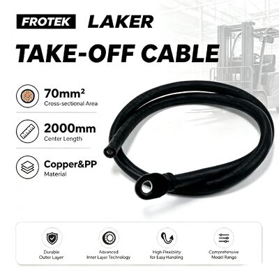 70/2000 Cavo di decollo della batteria per carrelli elevatori pesanti in rame ad alta flessibilità e resistente alla corrosione per ricambi di carrelli elevatori